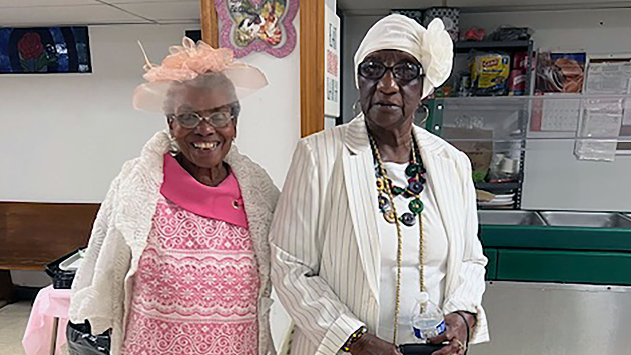 Community seniors enjoying a special event at the St. Therese Little Flower Parish Senior Center.