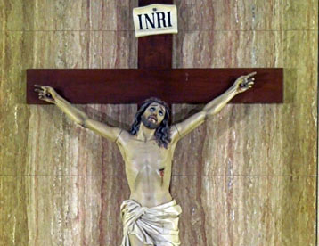 Christ's sacrifice on the cross at St Therese Little Flower Parish